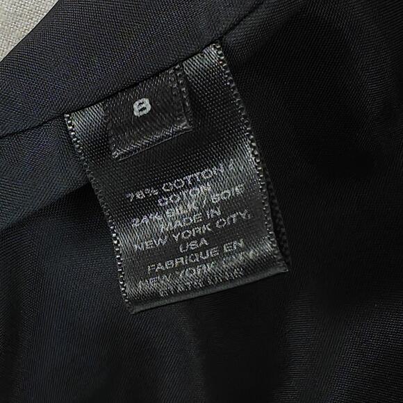 Lafayette 148 New York Open Front Blazer Jacket Size 8 Red Silk Blend Holiday - Picture 9 of 9